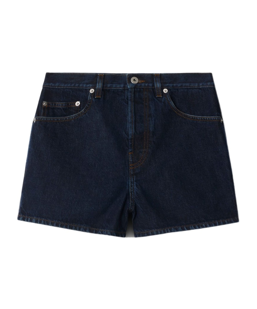 BURBERRY PATCH-DETAIL DENIM SHORTS 
