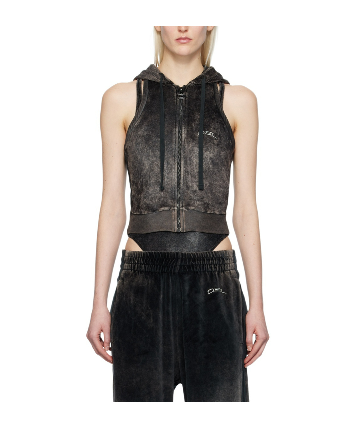 Diesel T-crity-n1 Logo-embellished Hoodie In Black