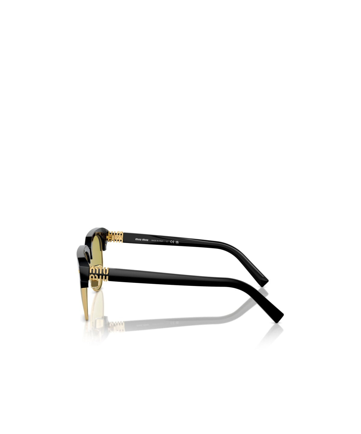 Miu Miu Womens Black Mu 09zs Pilot-frame Acetate Sunglasses In Nude