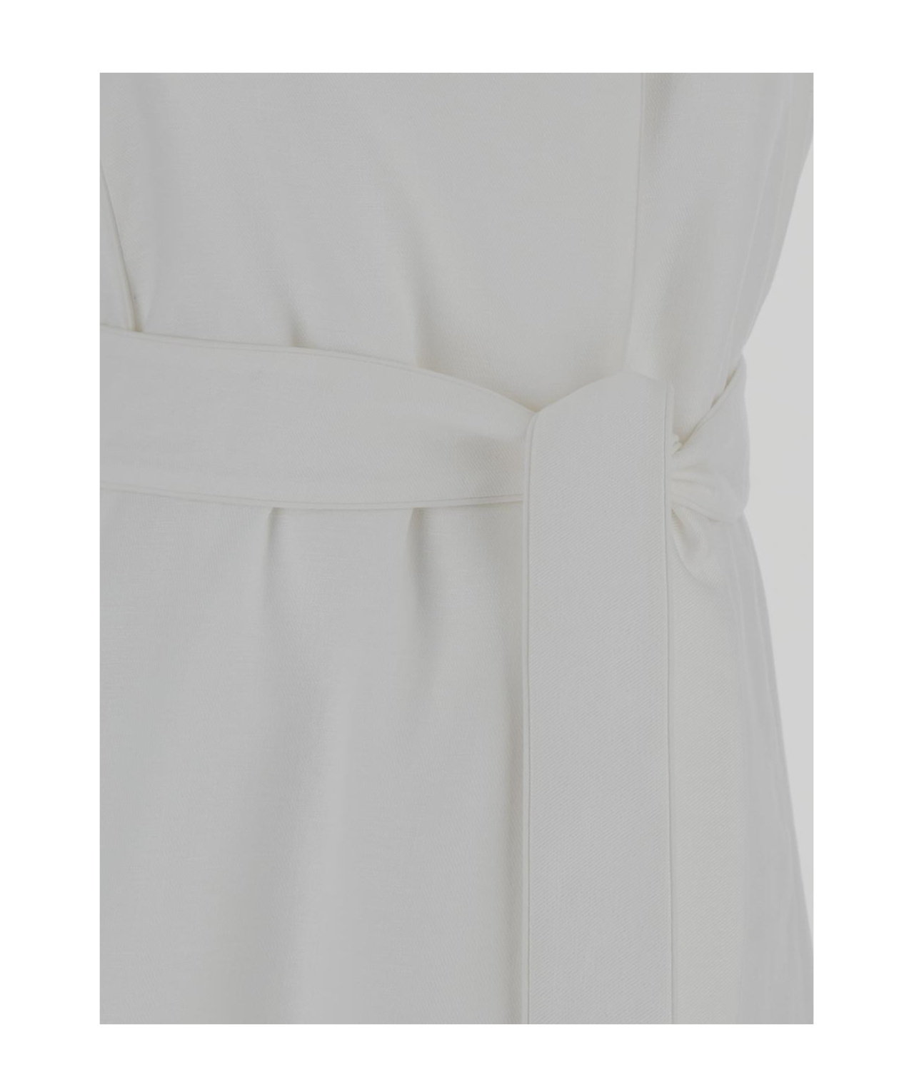 Max Mara Long Vest Jacket In Gray