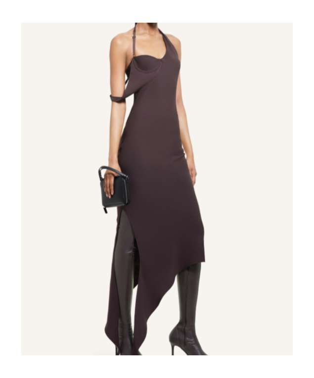 Courrèges Mirror Chained Cloud Bag In Black
