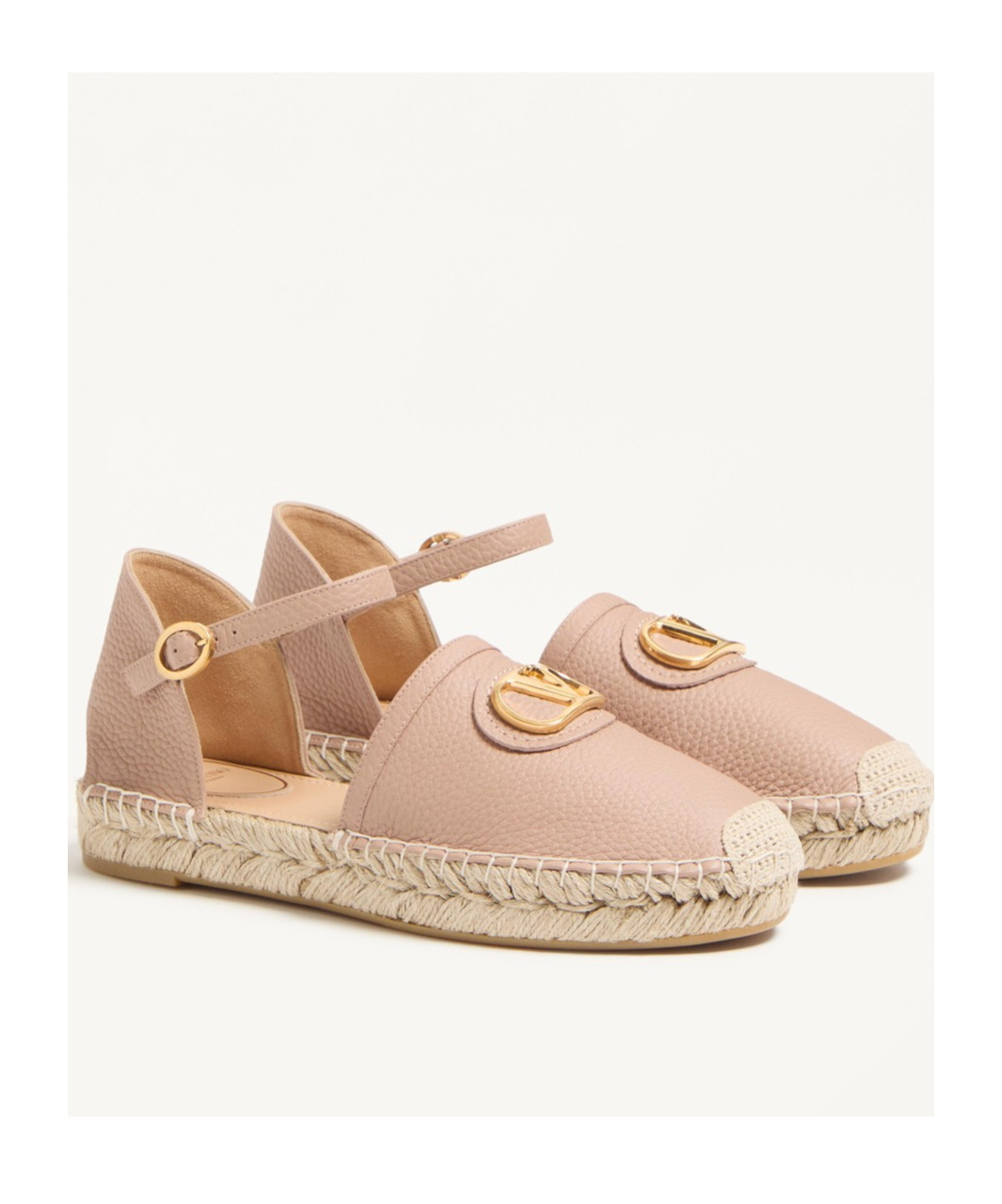 Valentino Garavani Vlogo Signature Ballerina In Laminated Grainy Calfskin 25mm Woman Rose Cannelle 4 In Cinnamon Rose