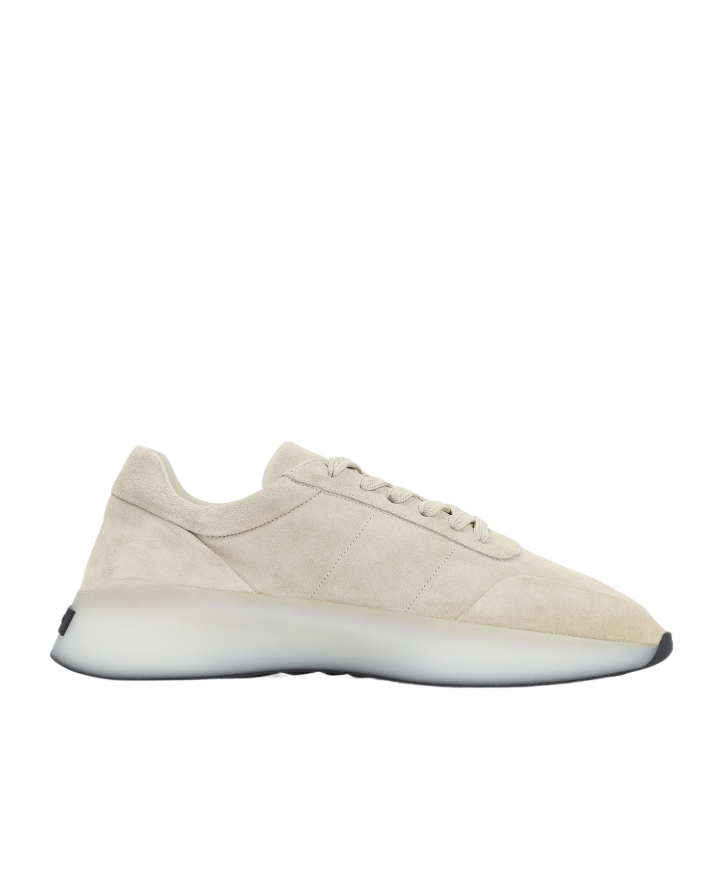 Fear Of God Round Toe Suede Runner With Rubber Sole In Neutral