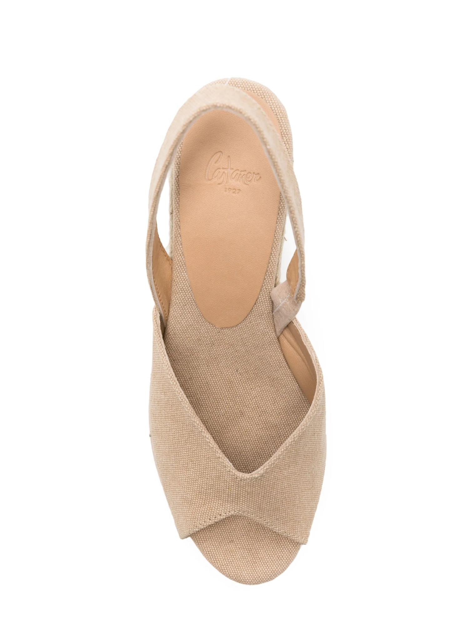 Castaã±er Castañer Brisa Slingback Peep Toe Wedge Espadrilles In Brown