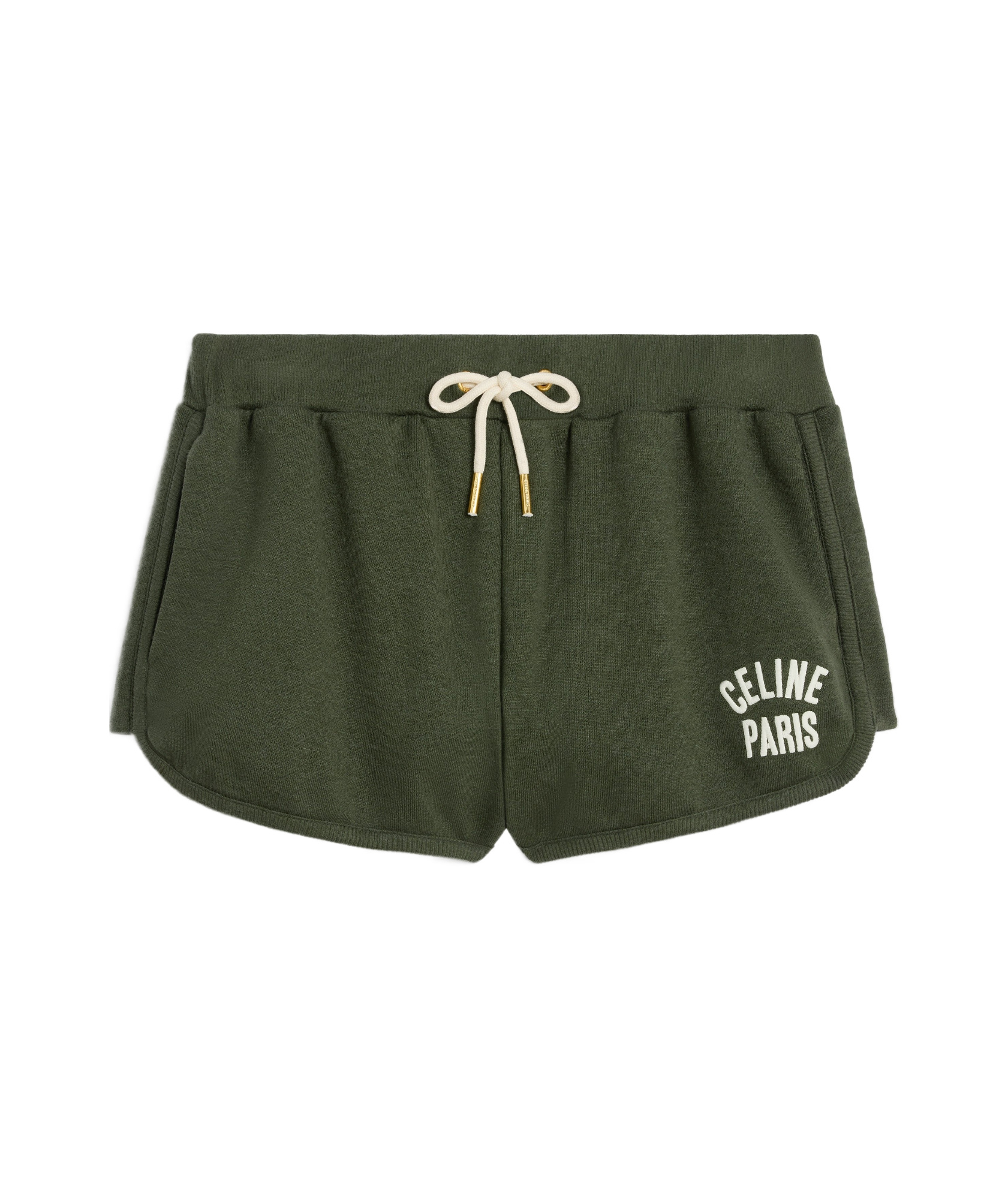 Celine Drawstring Shorts In Green