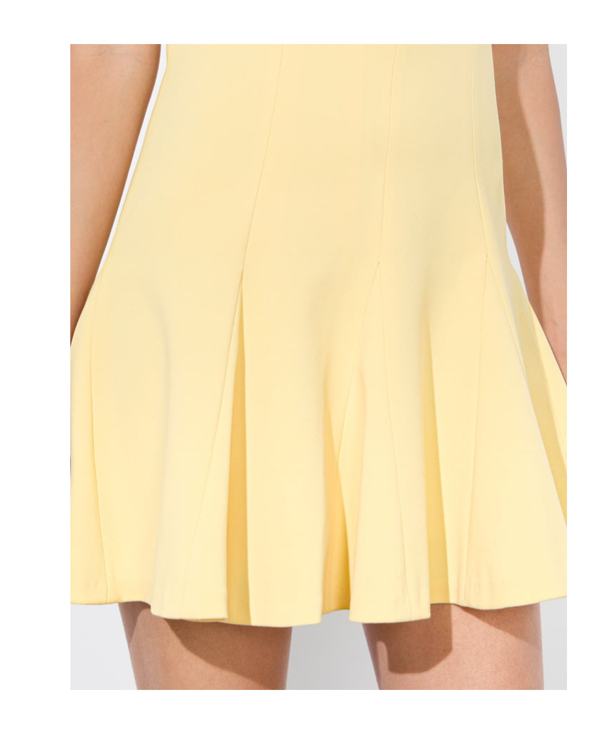 Alice And Olivia Isa Mini Dress In Butter