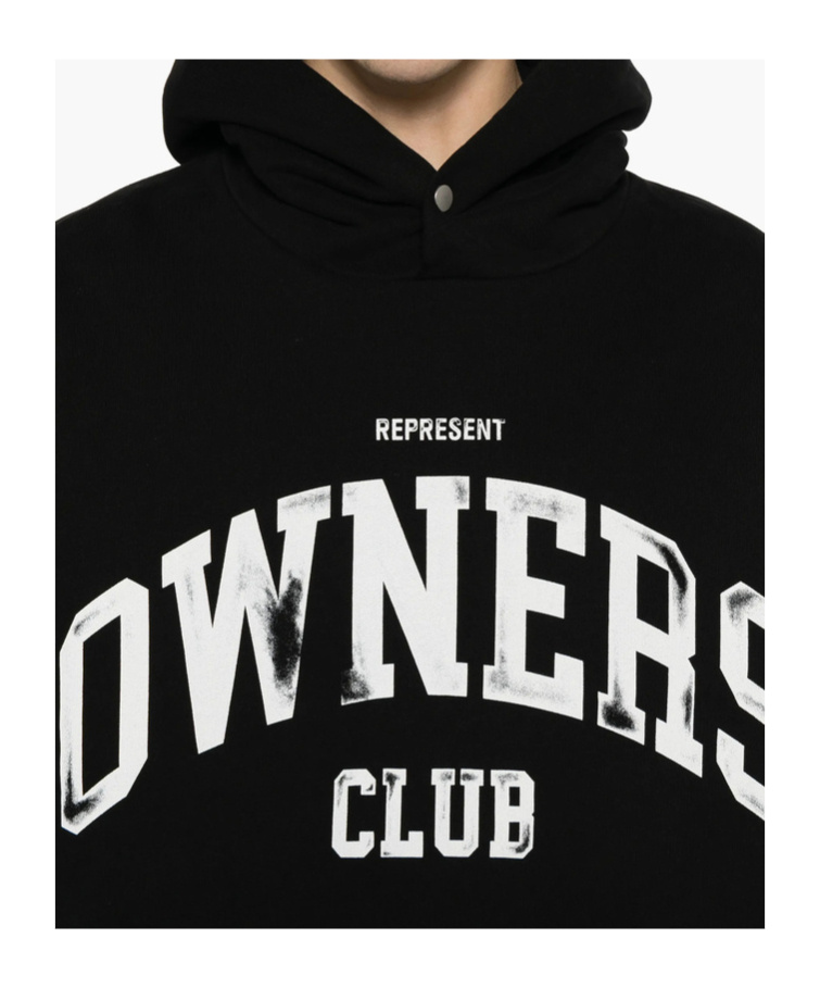 Represent Owners Logo-print Hoodie In Black