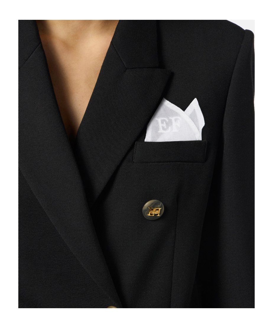 Elisabetta Franchi Long-sleeved Suit Jacket In Black