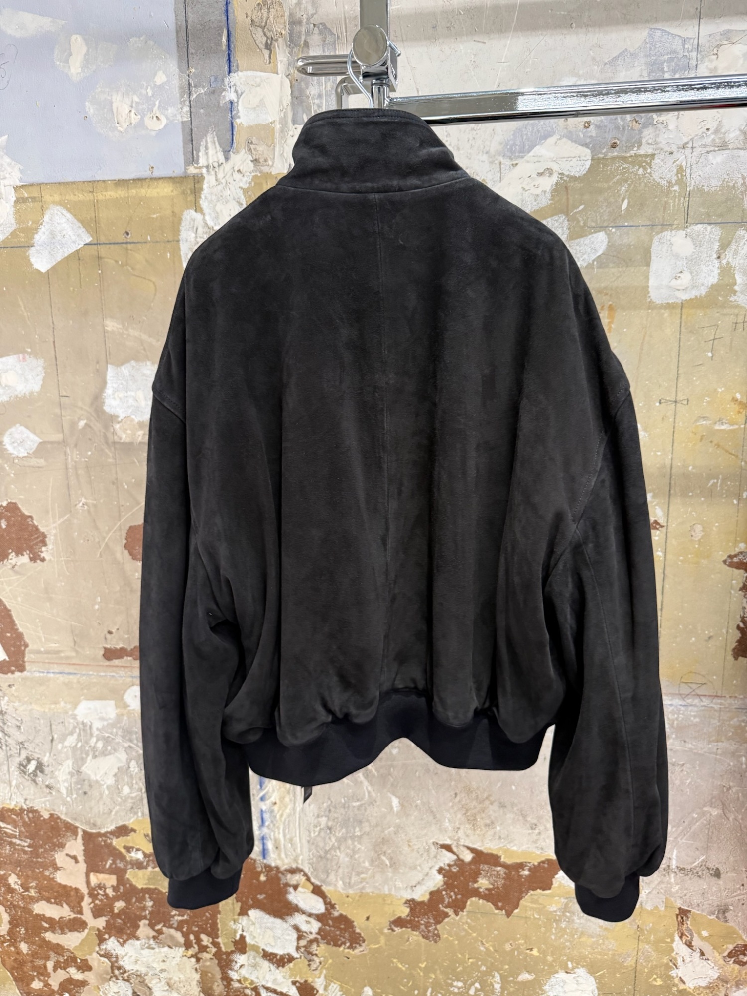 Balenciaga Vintage Suede Jacket In Black
