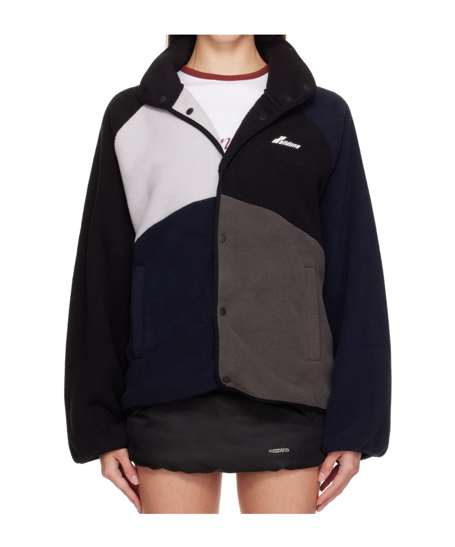 We11 Done Multicolor Colorblock Fleece Jacket In Multi