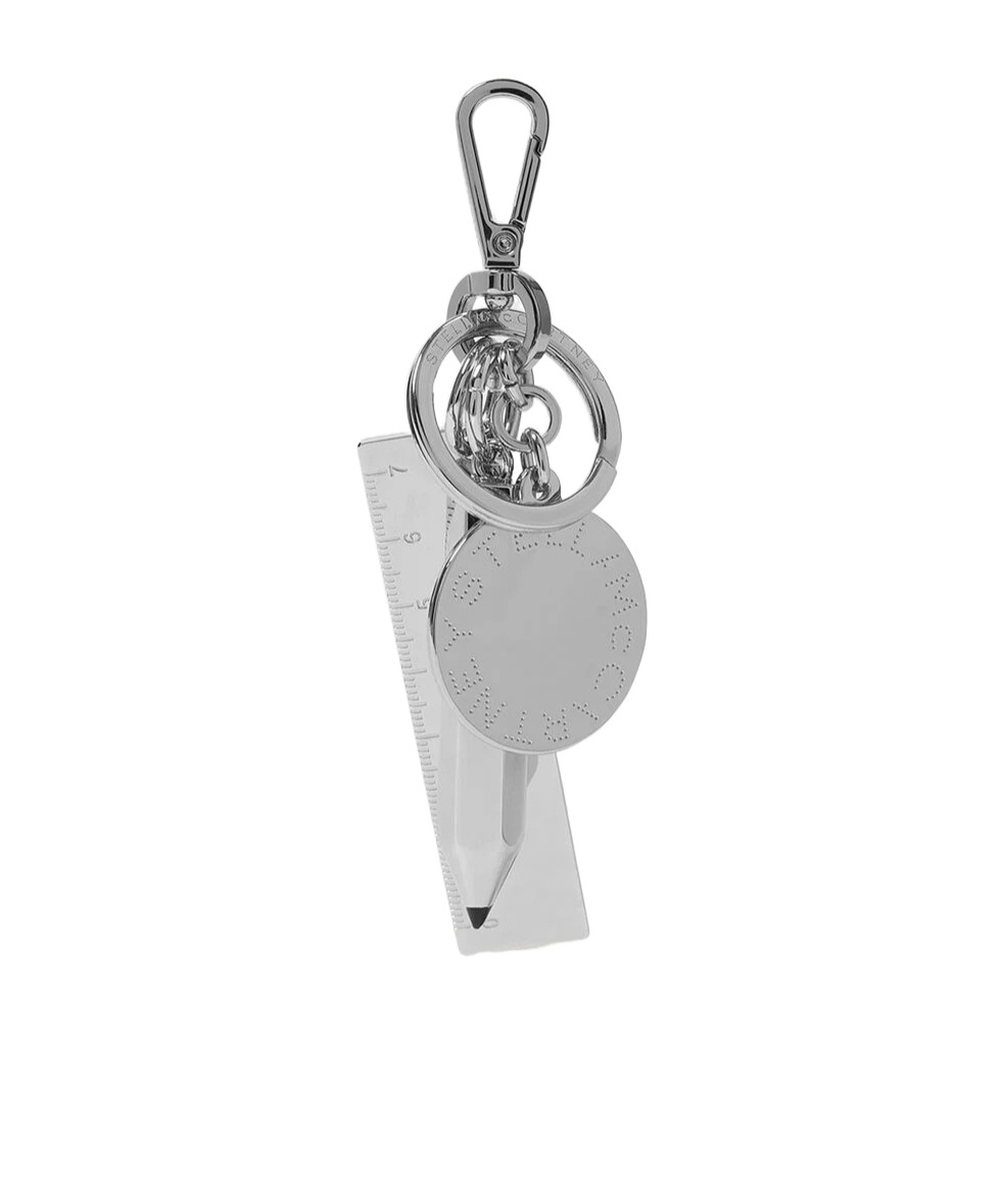 Stella Mccartney Stationery Charm Keychain In White
