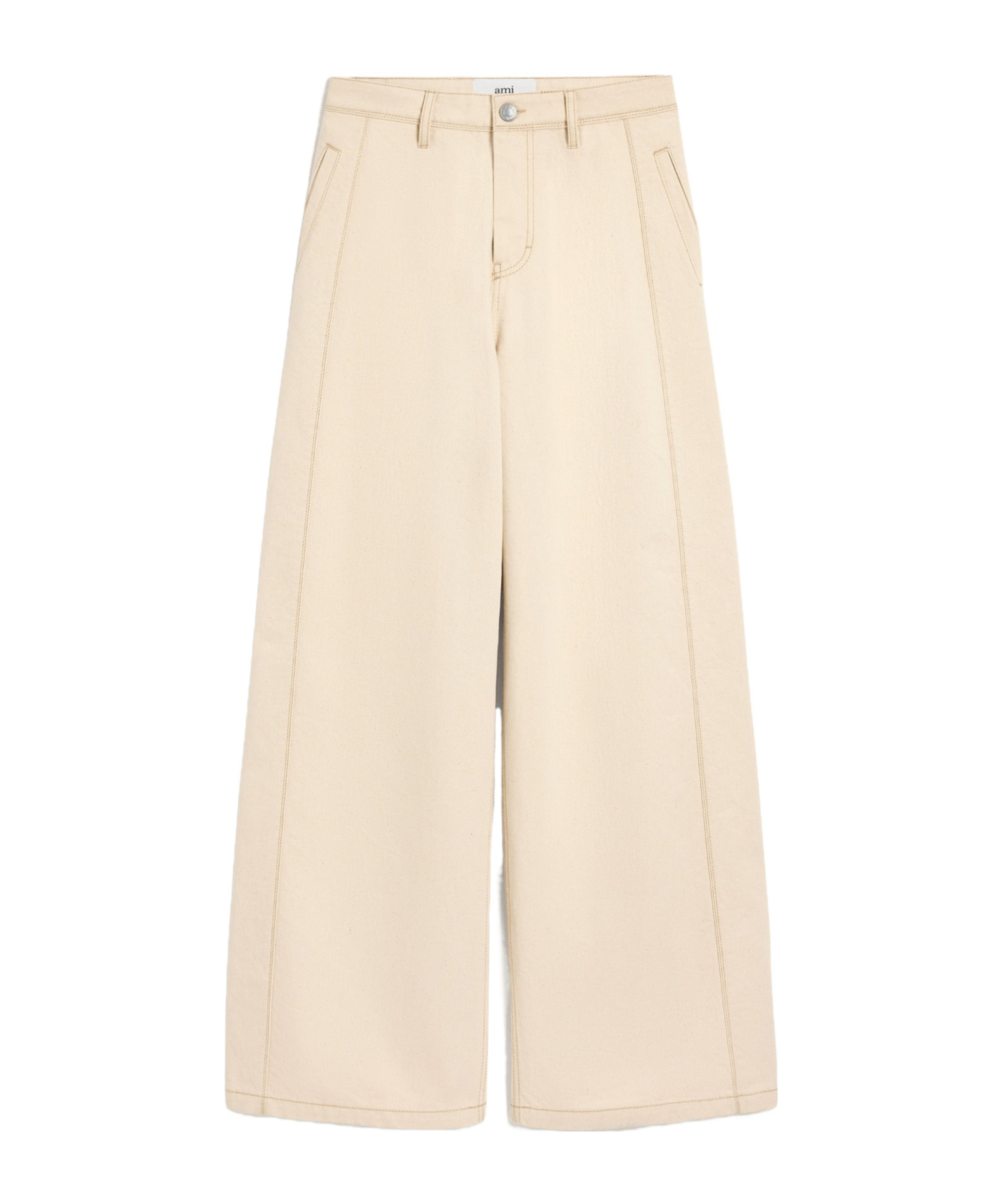 Ami Alexandre Mattiussi Belt Loops Slacks In White