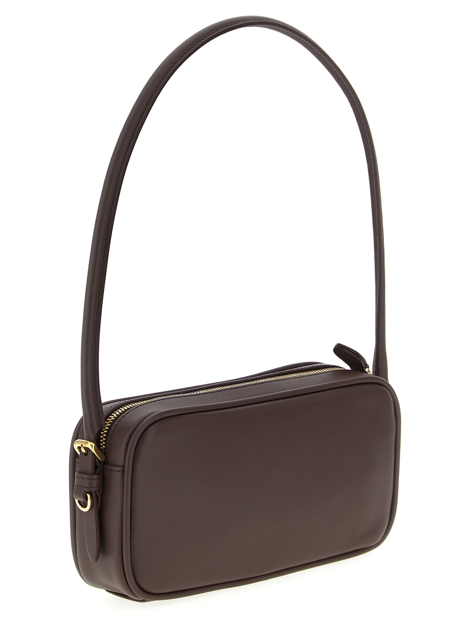 Miu Miu Zipper Shoulder Bag In Brown