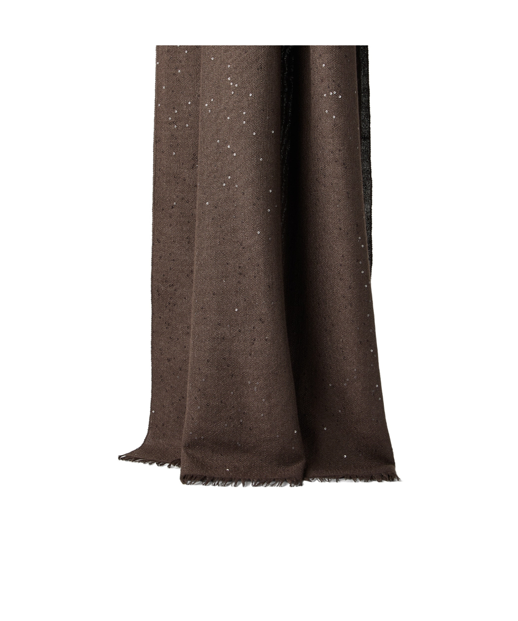 Brunello Cucinelli Sequin-embellished Scarf In Brown