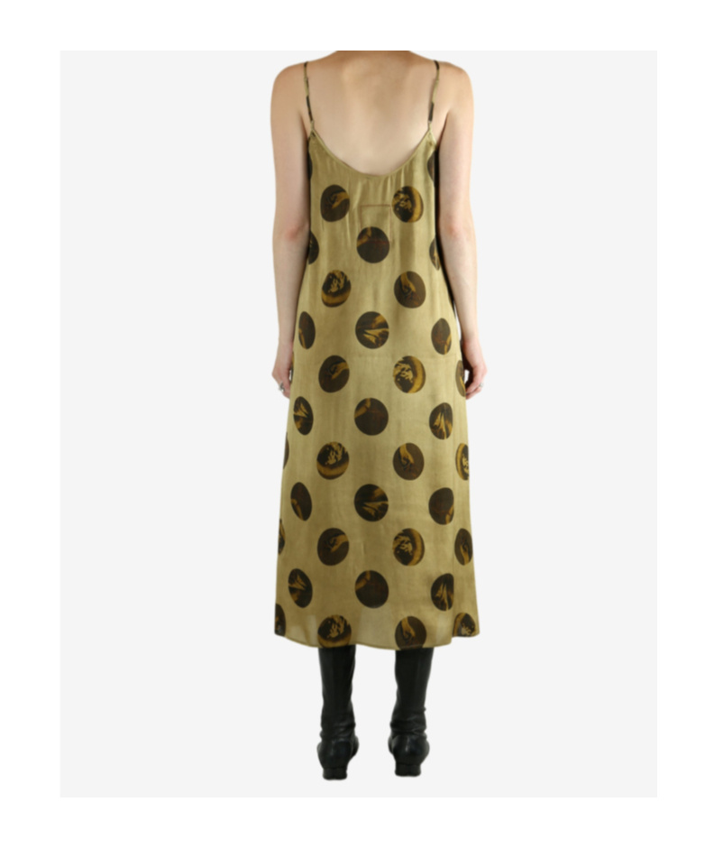 Uma Wang Spaghetti Strap Dress In Green