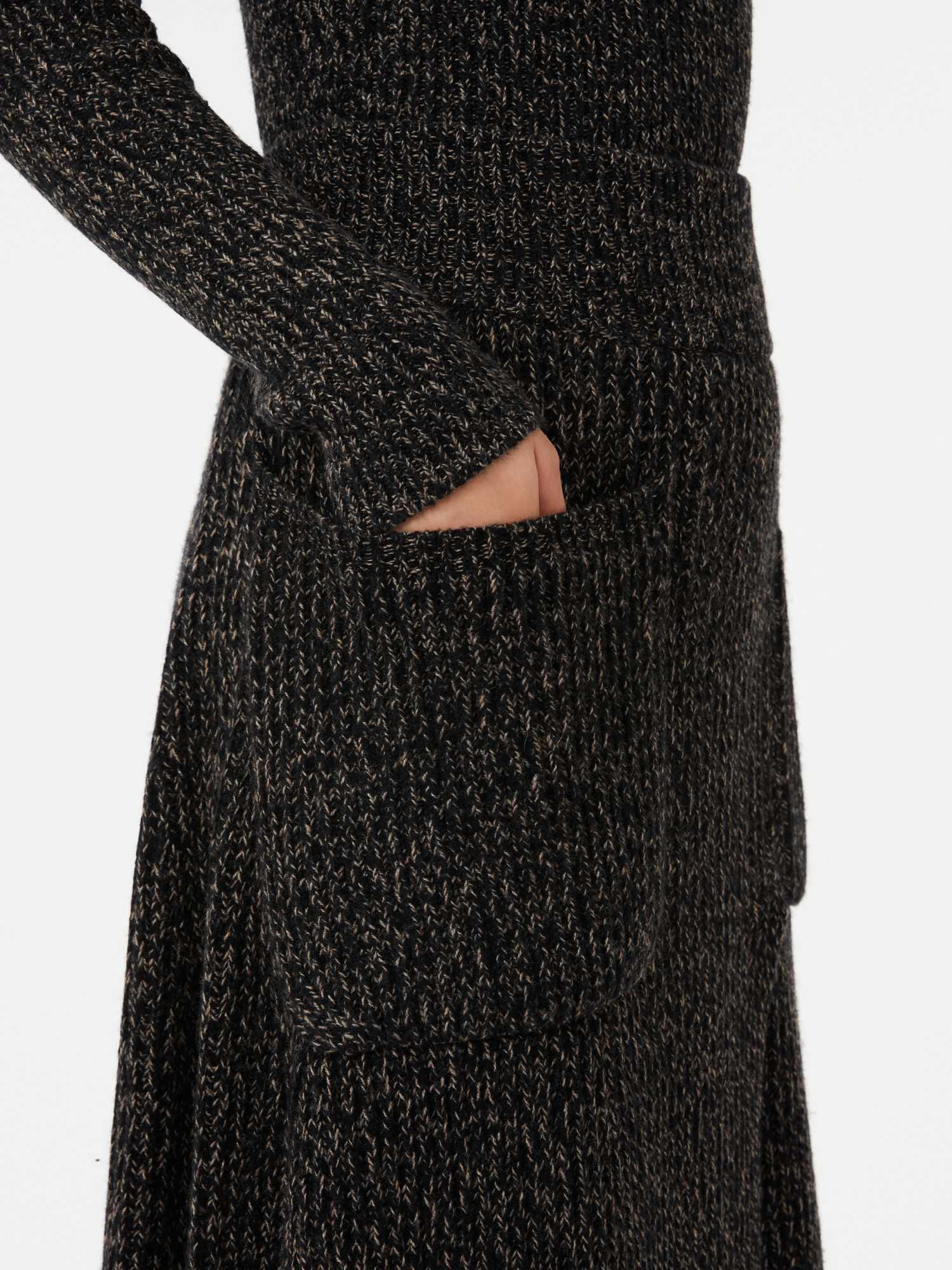 Max Mara Ribbed Wool And Cashmere Flared Skirt In Brown
