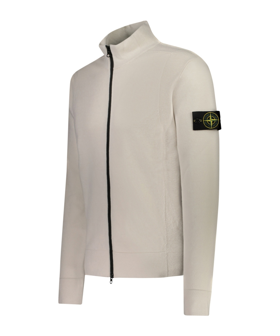 Stone Island Compass-badge Cardigan In White