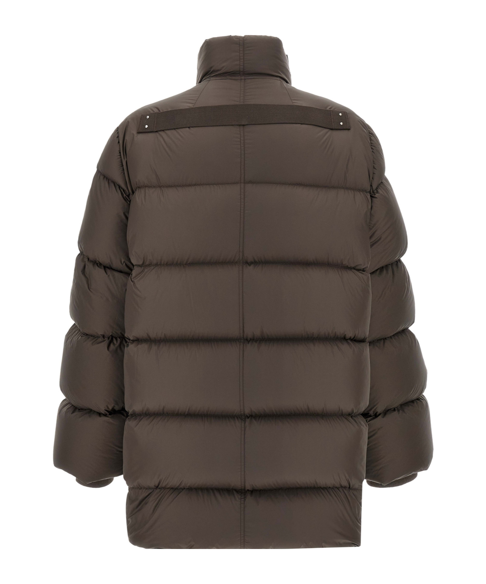 Rick Owens Turtle Zip-front Padded Coat In Brown