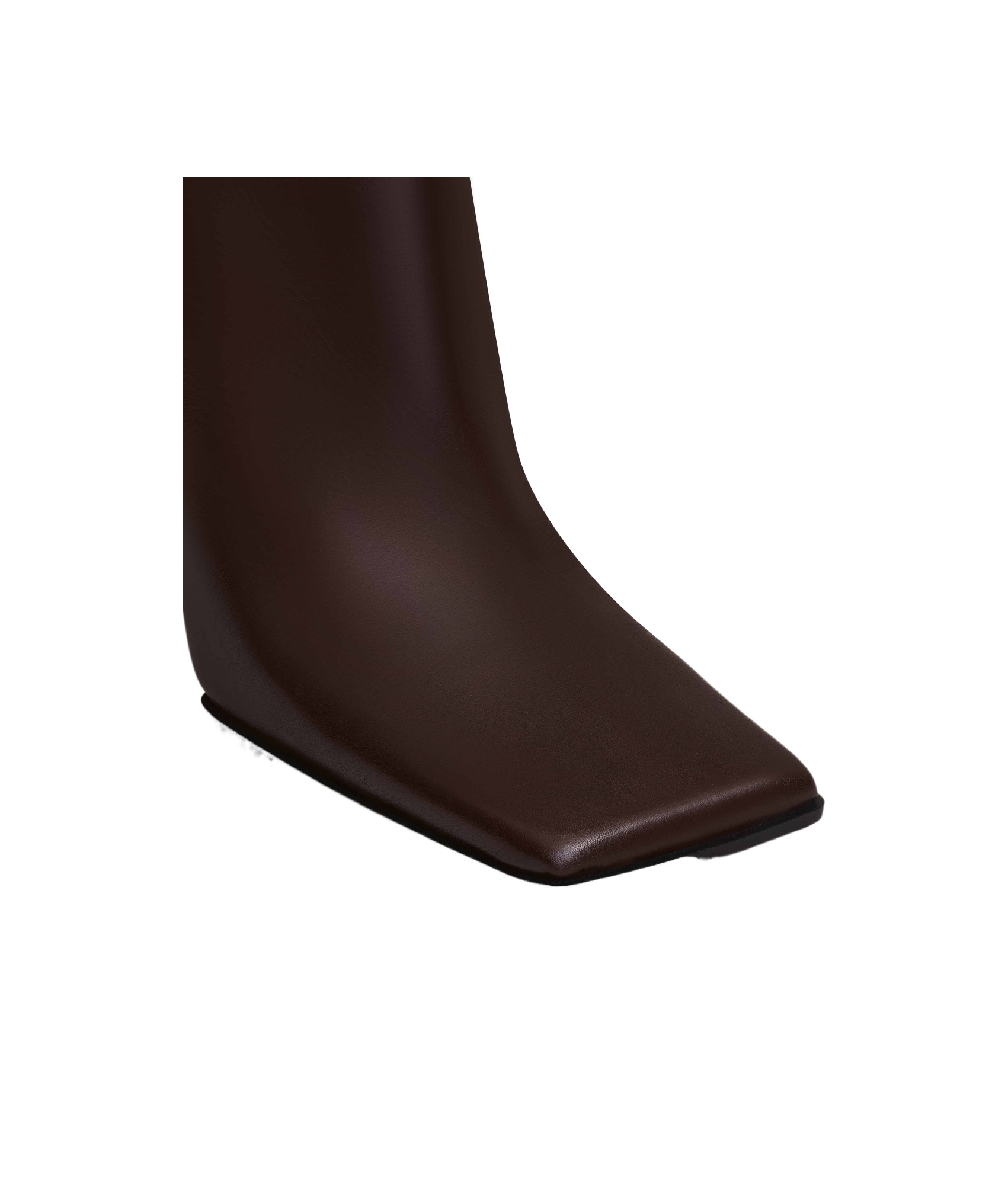 Alaïa Square Ankle Boots In Calfskin In Brown