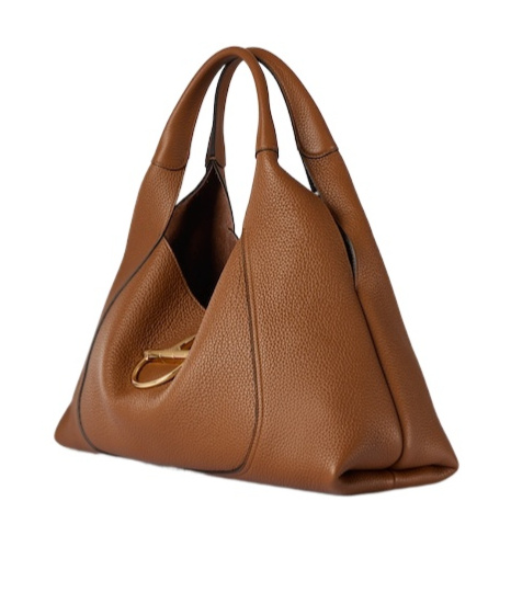 Gucci Softbit Large Leather Shoulder Bag In Brown