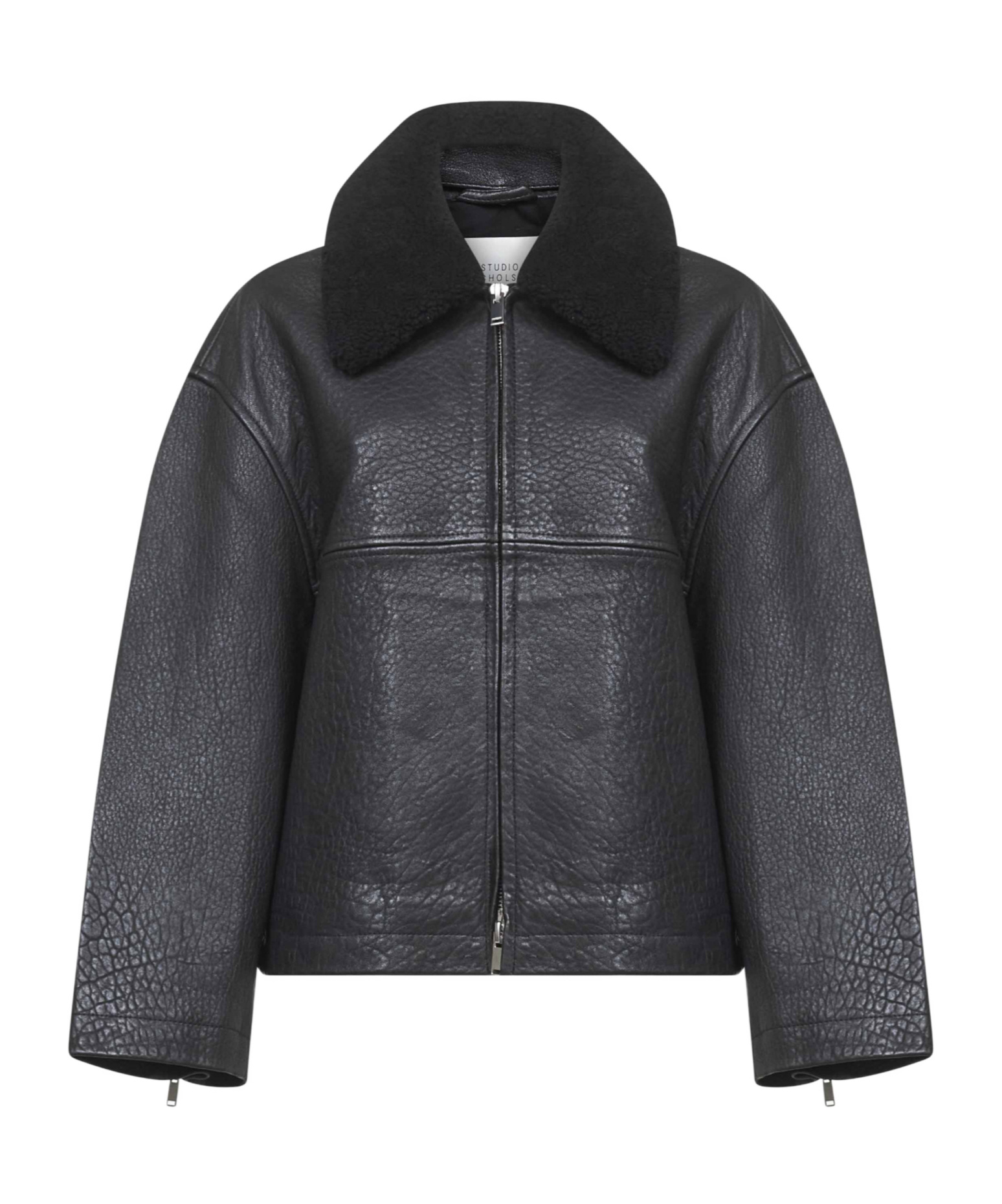 Studio Nicholson Fur Coat In Black