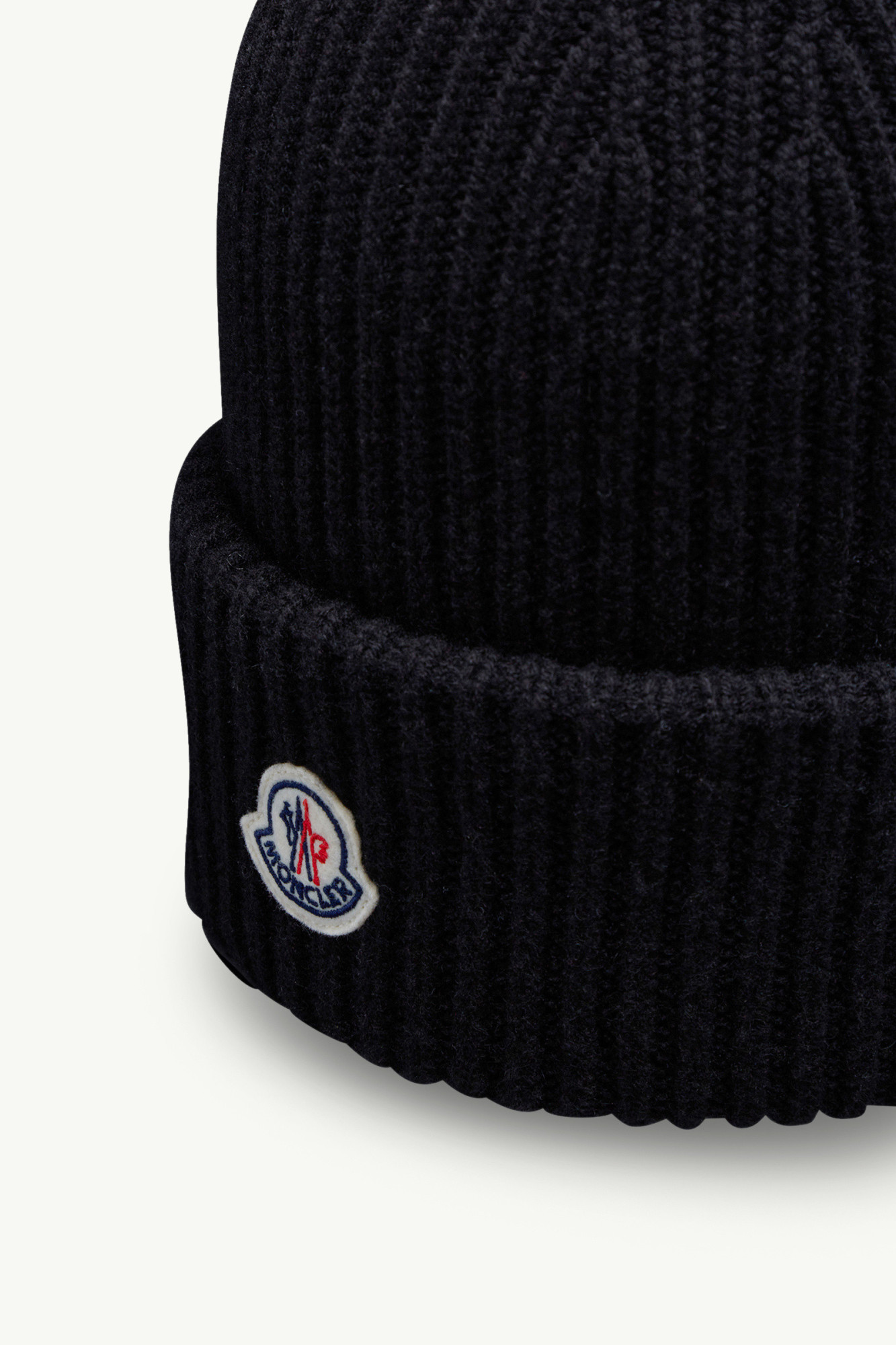 Moncler Wool  Cashmere Beanie In Black