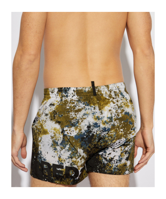 Dsquared2 Canadian Camouflage Swim Shorts In Multicolor
