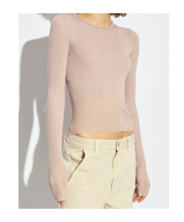 Diesel M-sleshs Knitted Top In Nude