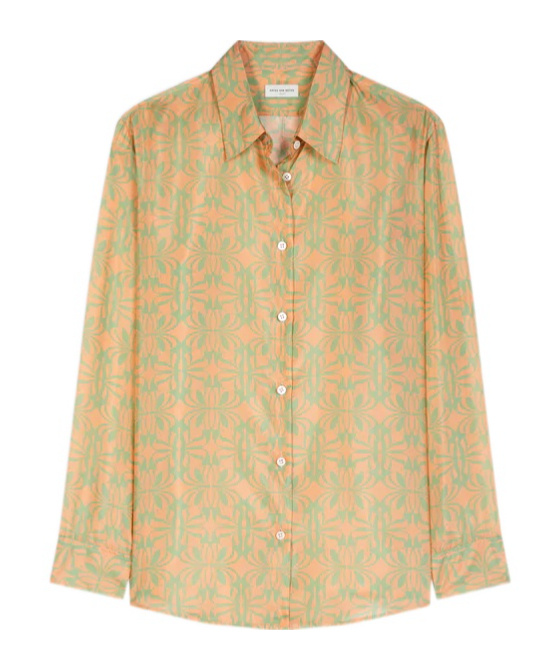 Dries Van Noten Pattern Long-sleeved Shirt In Nude