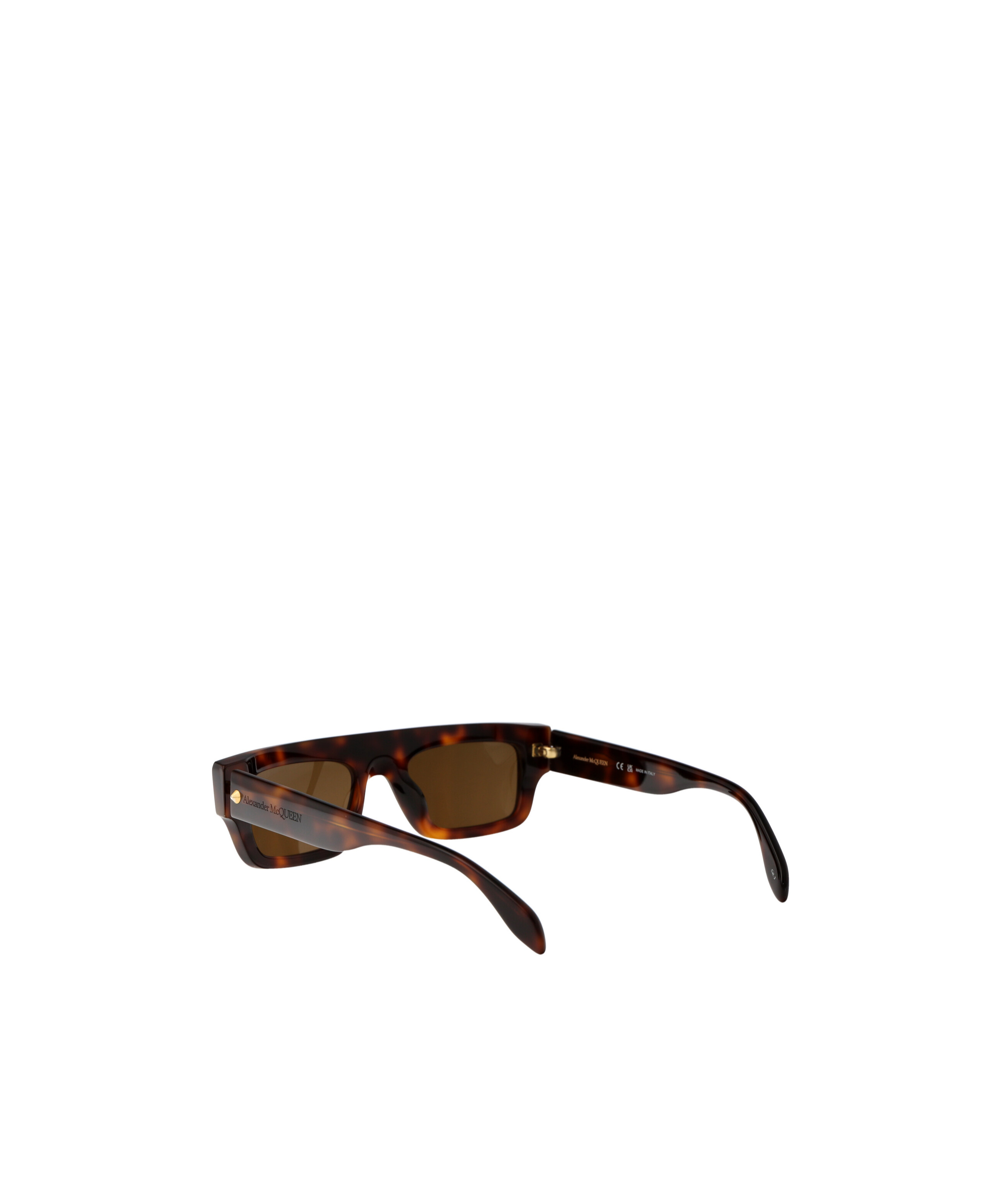 Alexander Mcqueen Spike Studs Tinted Sunglasses In Brown