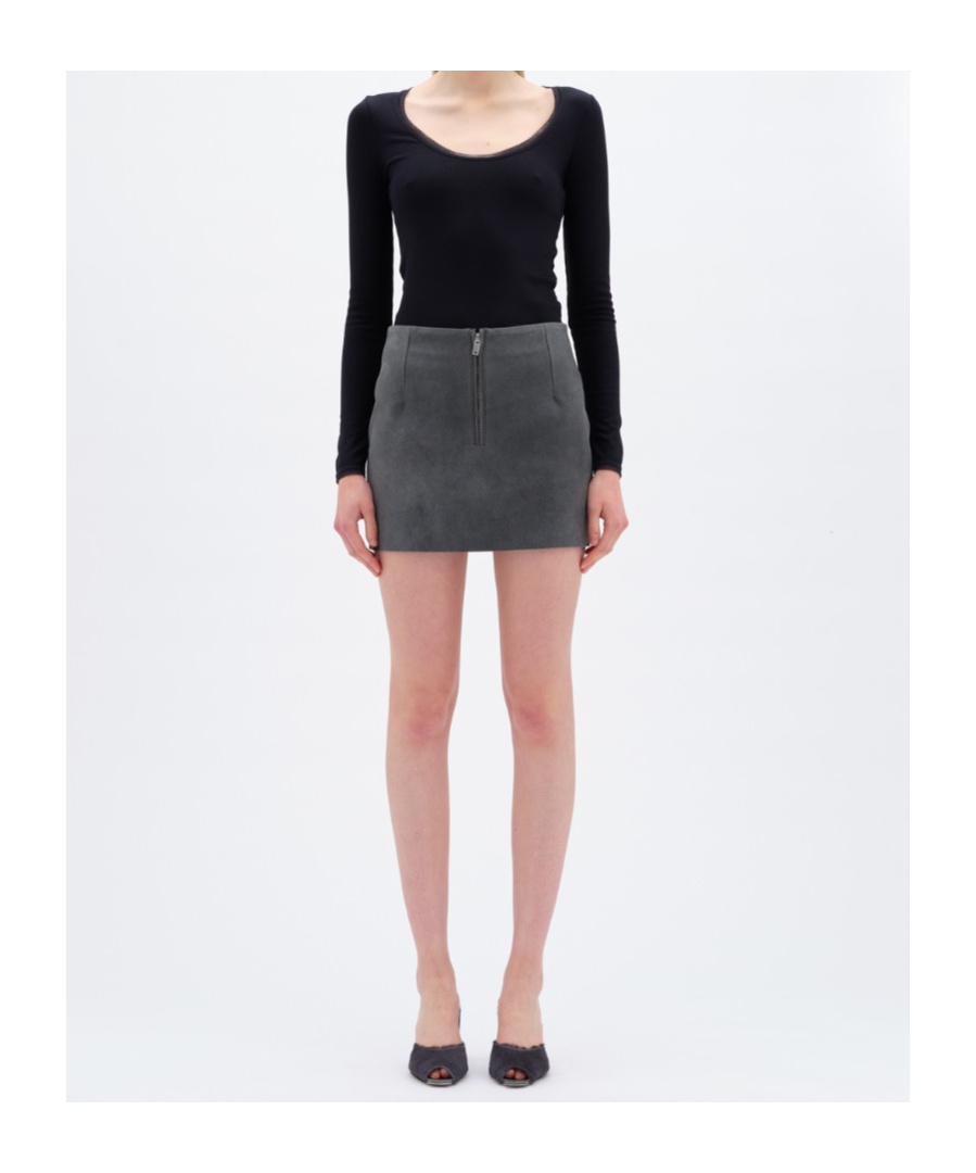 Remain Birger Christensen Long Sleeve Knitted T-shirt In Gray