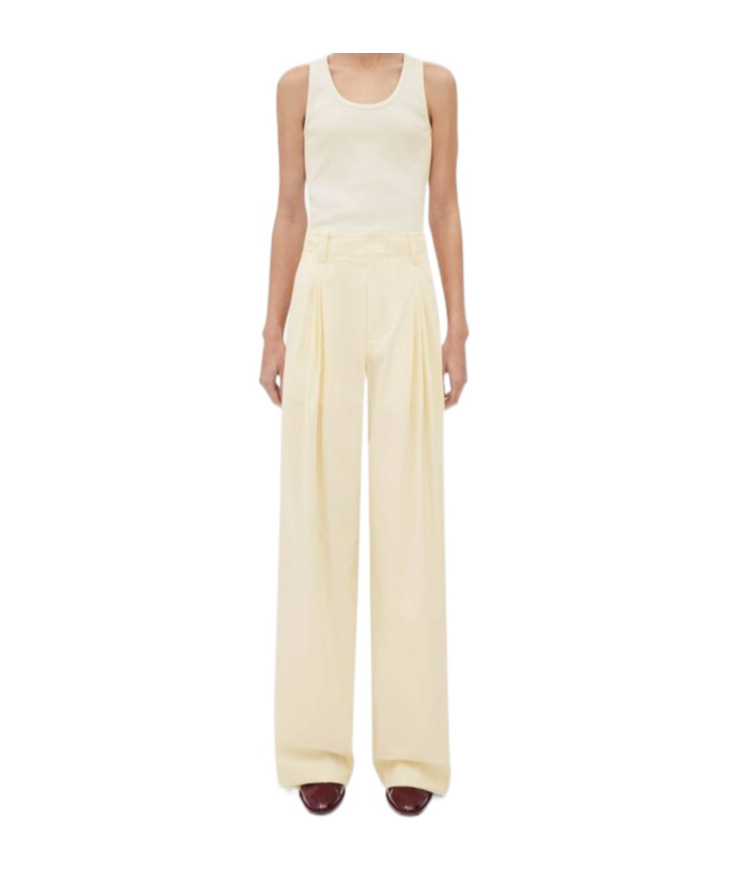 Bottega Veneta Cotton Silk Trousers In White