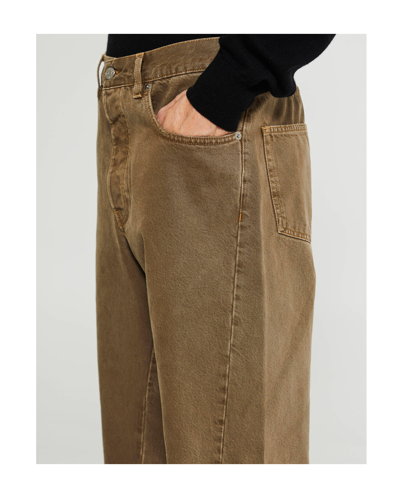Sunflower Wide Twisted Jeans In Green