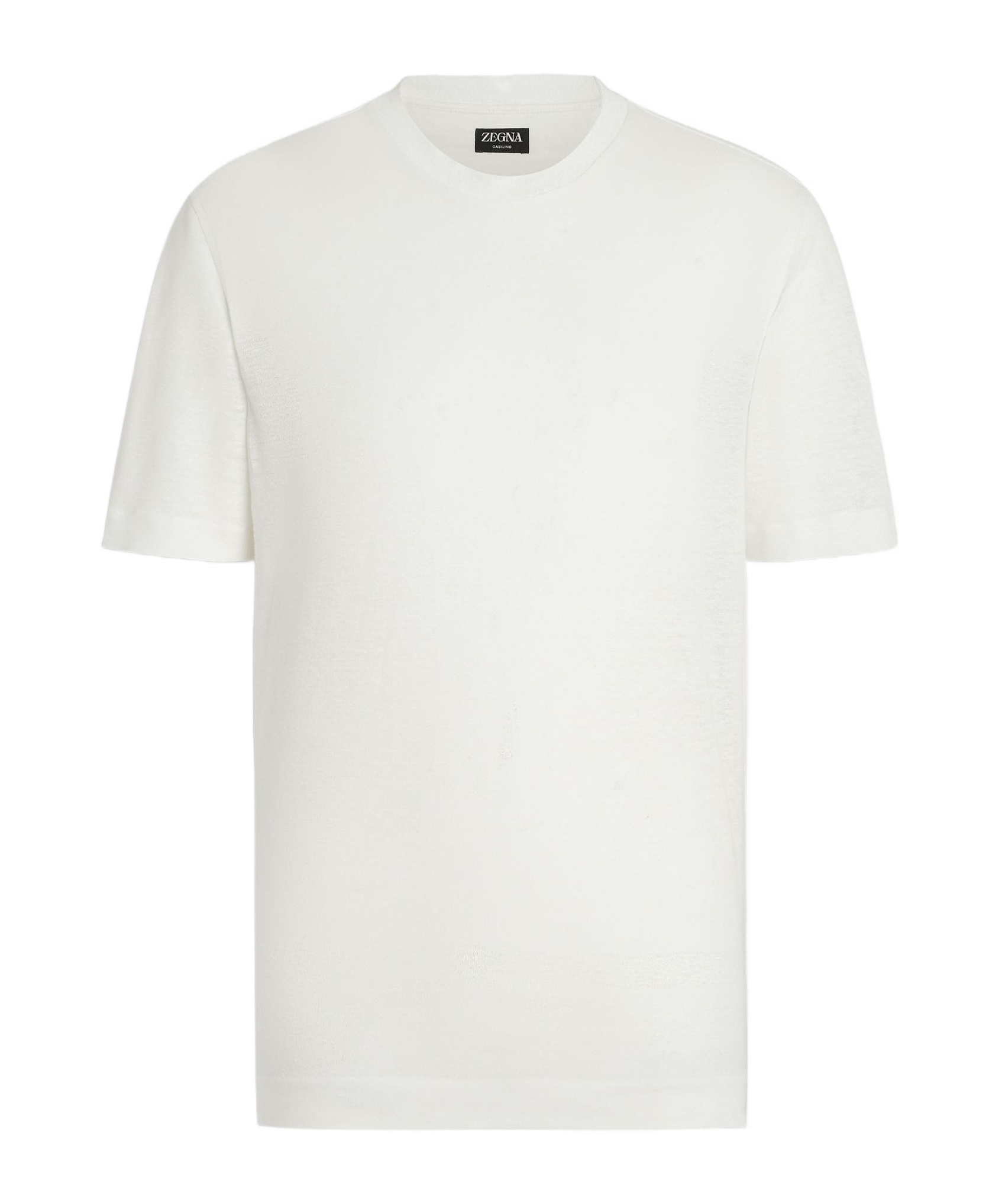 Zegna Short Sleeve Linen T-shirt In Neutral