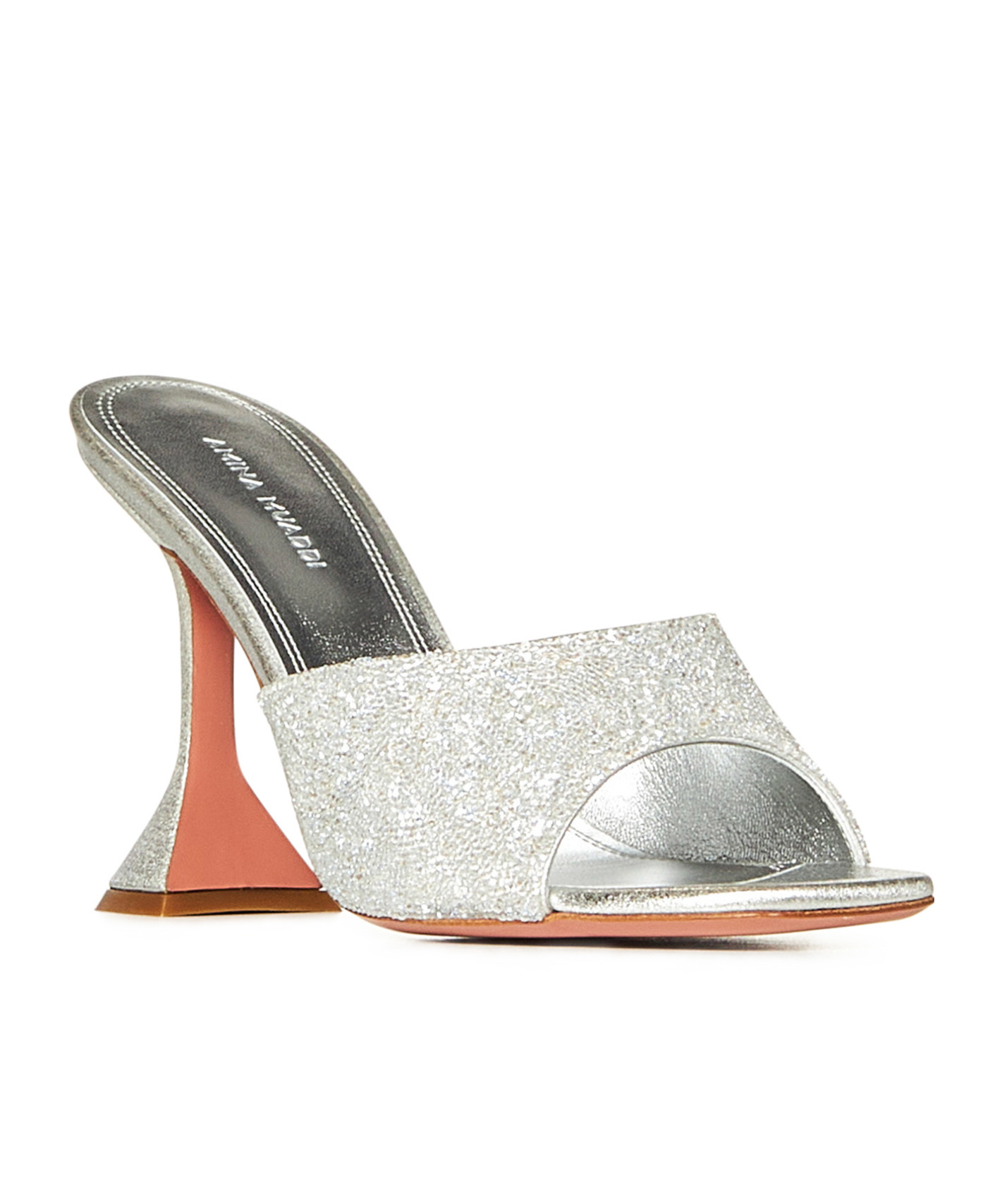 AMINA MUADDI SQUARE TOE HIGH HEEL SANDALS
