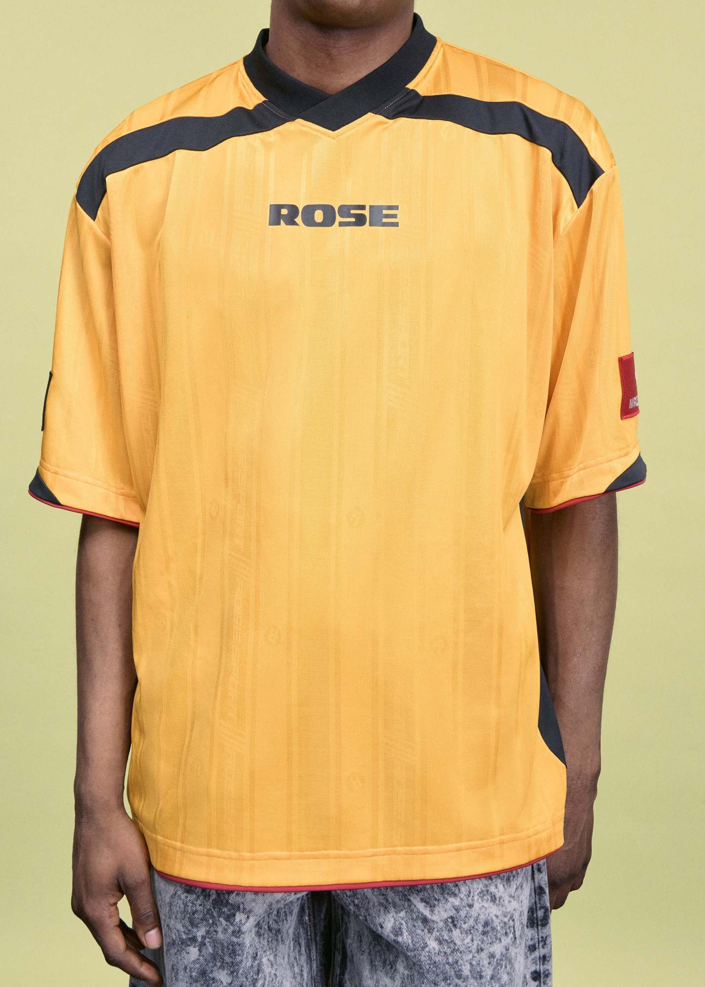 Martine Rose Yellow Printed Rugby T-shirt In Yellow