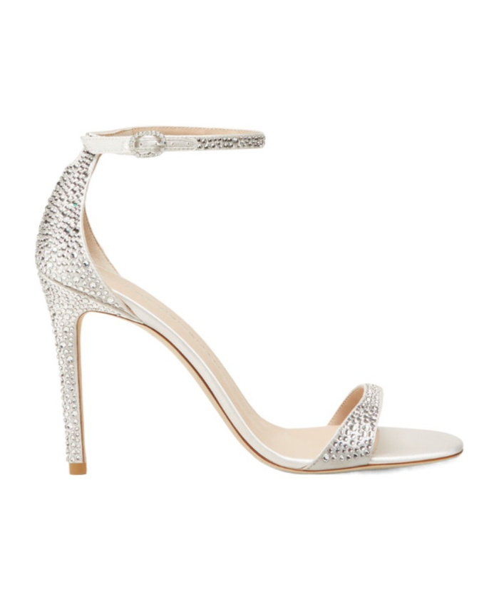 Stuart Weitzman Woman Sandals Beige Size 10.5 Textile Fibers In Multi