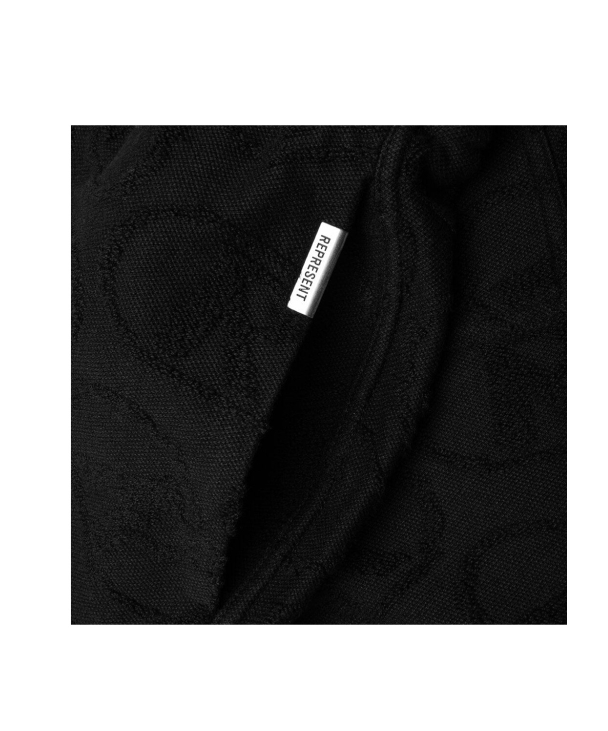 Represent Aop Towel Relaxed Fit Shorts In Black