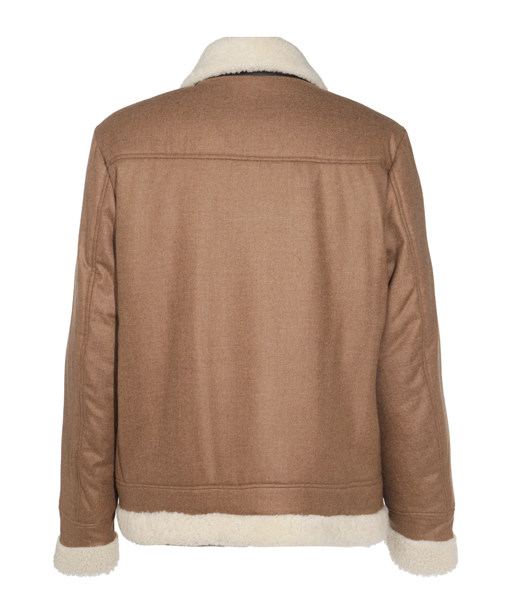 Kiton Shearling Detailing Jacket In Brown