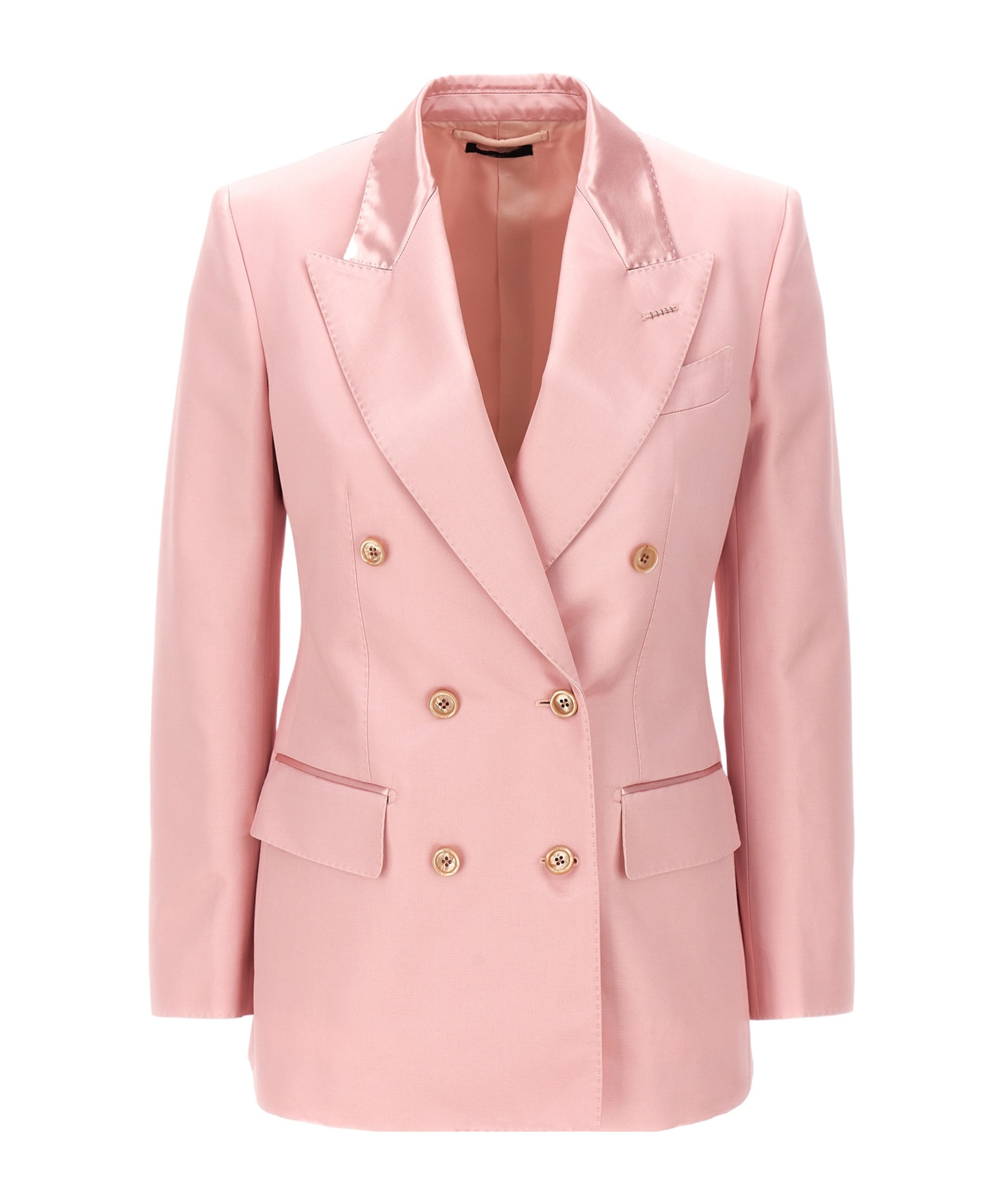 Tom Ford Double-breasted Design Tailored Jacket In Pink