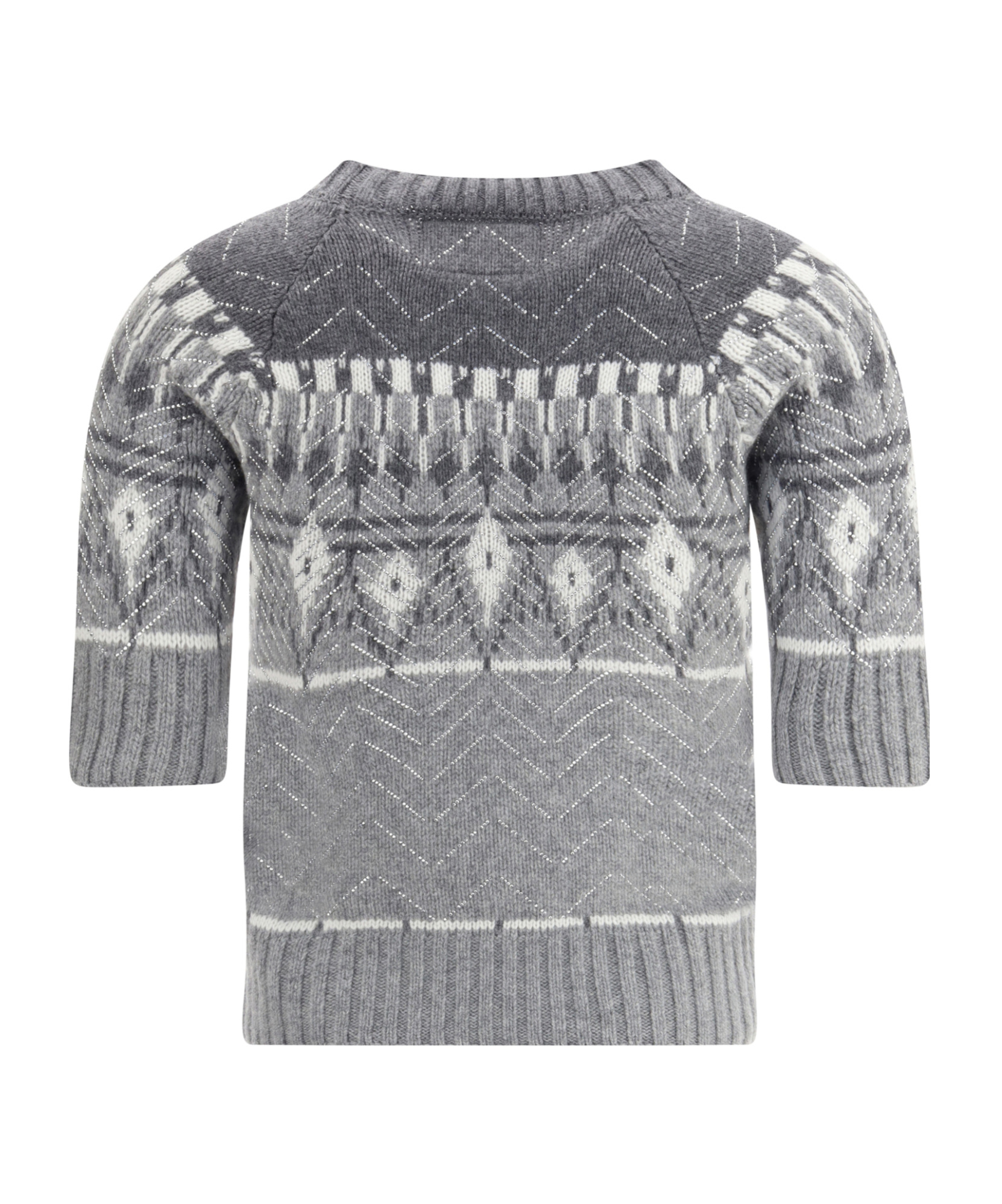Ermanno Scervino Short Sleeved Sweater In Gray