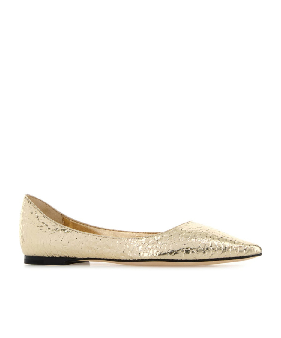 Jimmy Choo Love Ballet Shoes In Gold