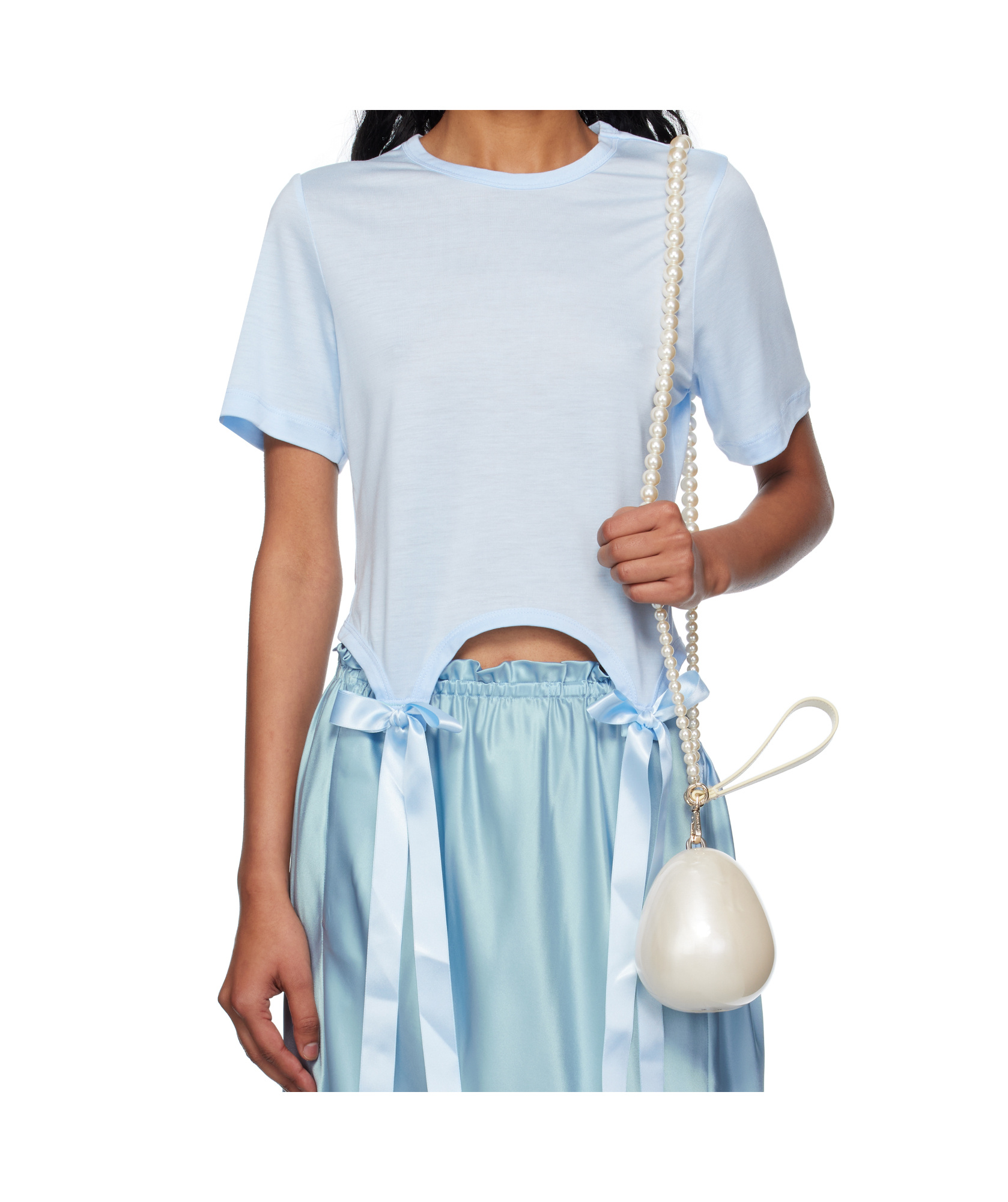 Simone Rocha Bow Tail Easy Vest In Blue
