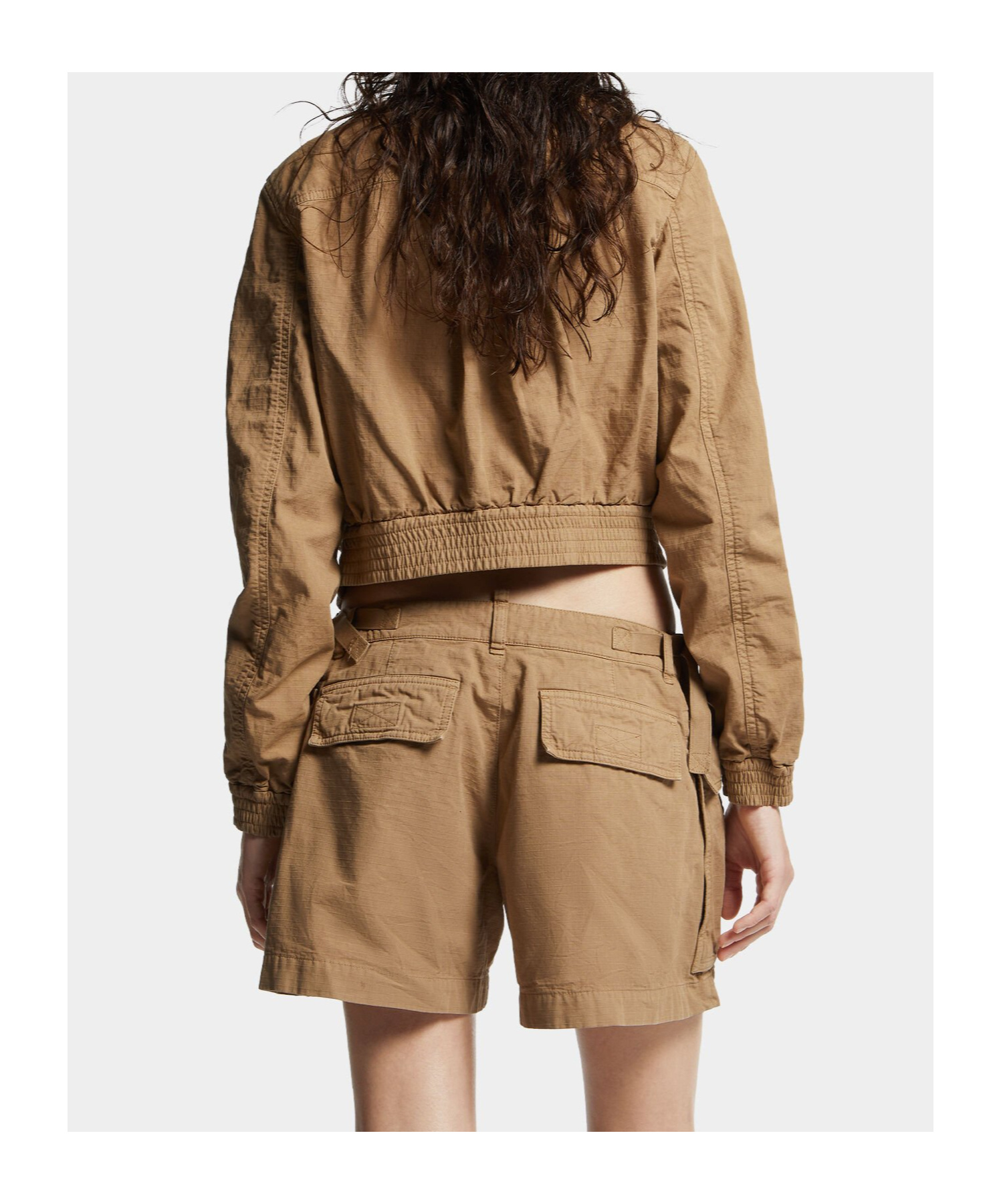 Dsquared2 Icon Cropped Jacket In Brown