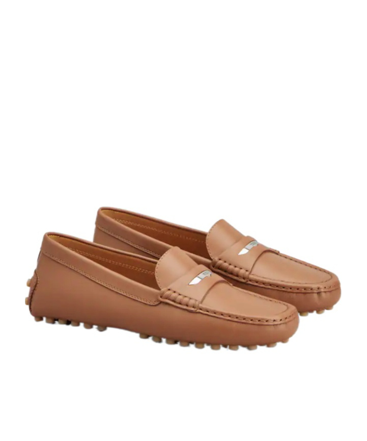 Tod's Round-head Minoccasin-bean Shoes In Brown
