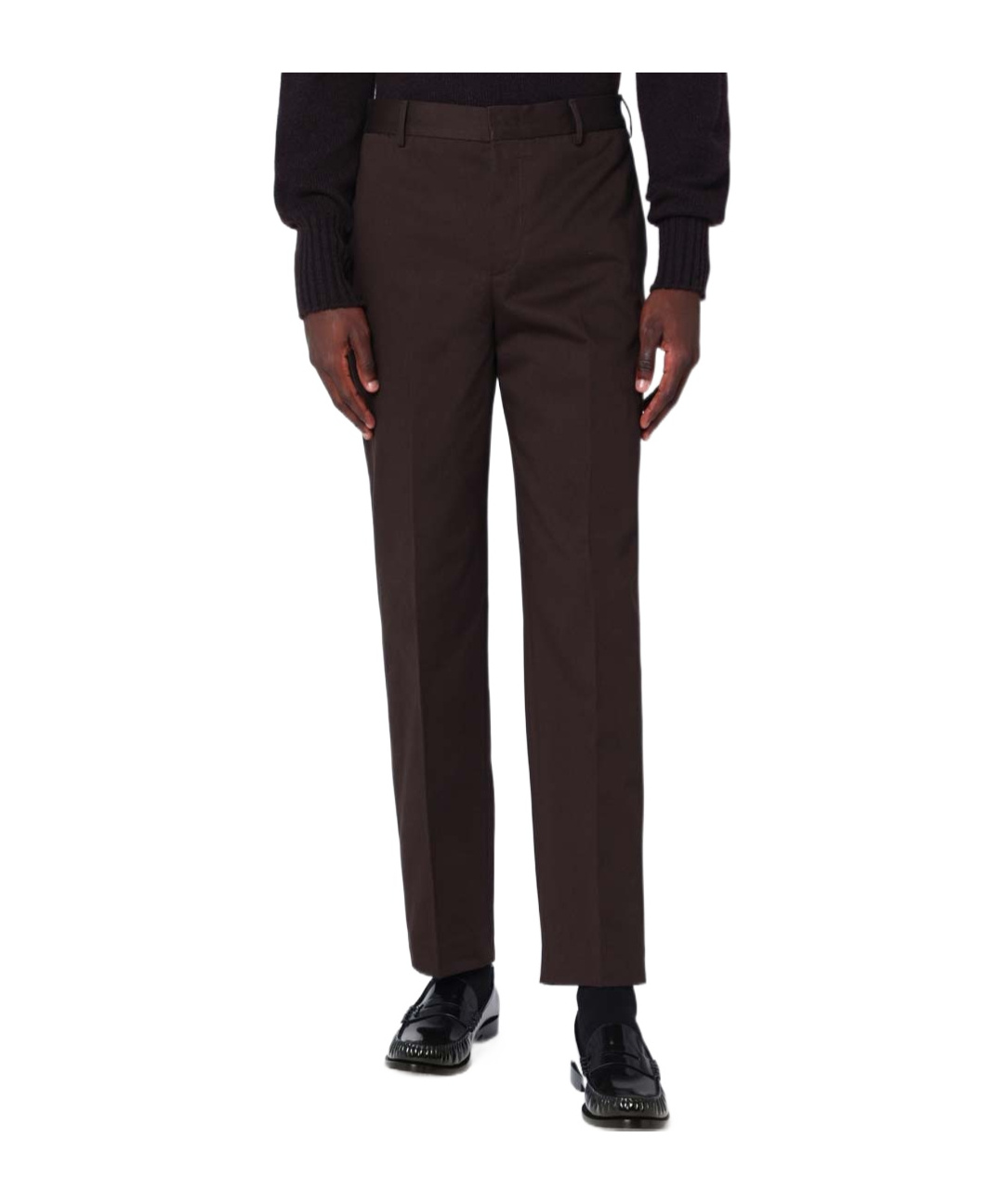 Pt Torino Cotton Trousers In Brown