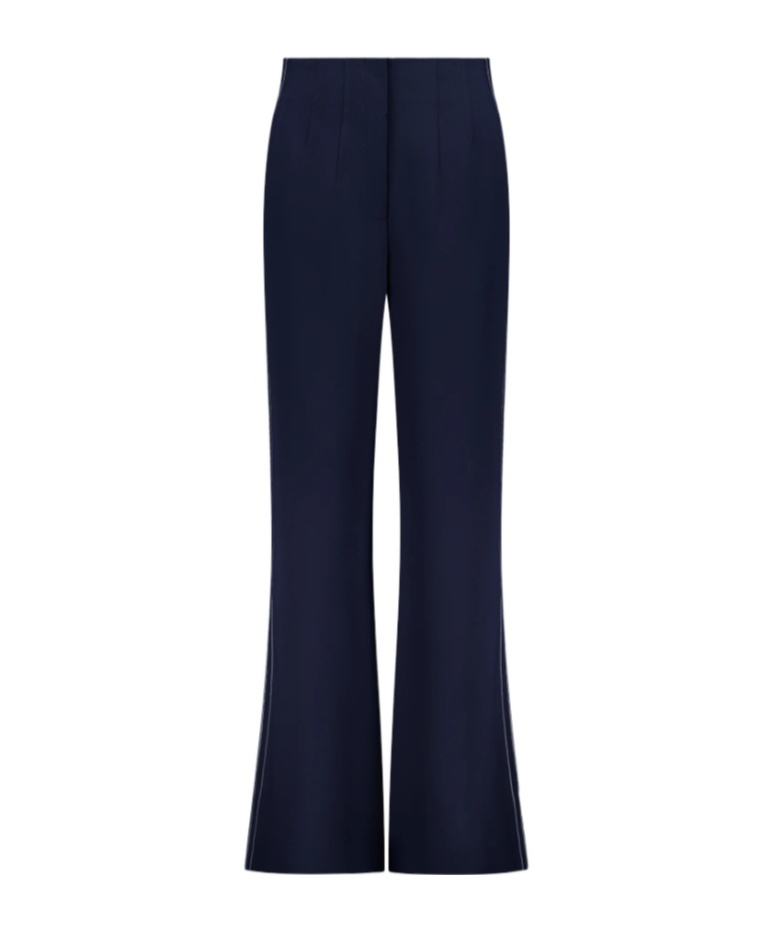 Veronica Beard Elin Contrast Stitch Pant In Multi