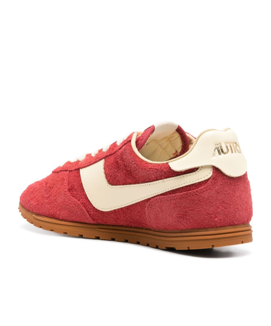 Autry Windspin Sneakers In Suede And Parrot Leather And Rutabaga