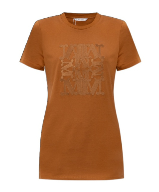 Max Mara Taverna Cotton T-shirt In Brown