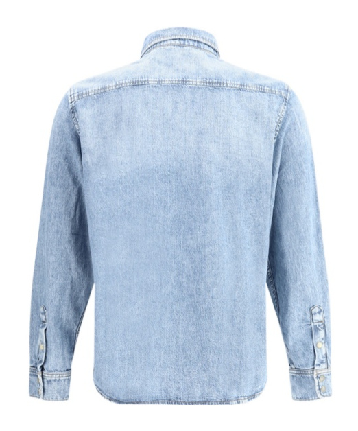 Shop 7 For All Mankind Flap-pocket Denim Shirt In Blue